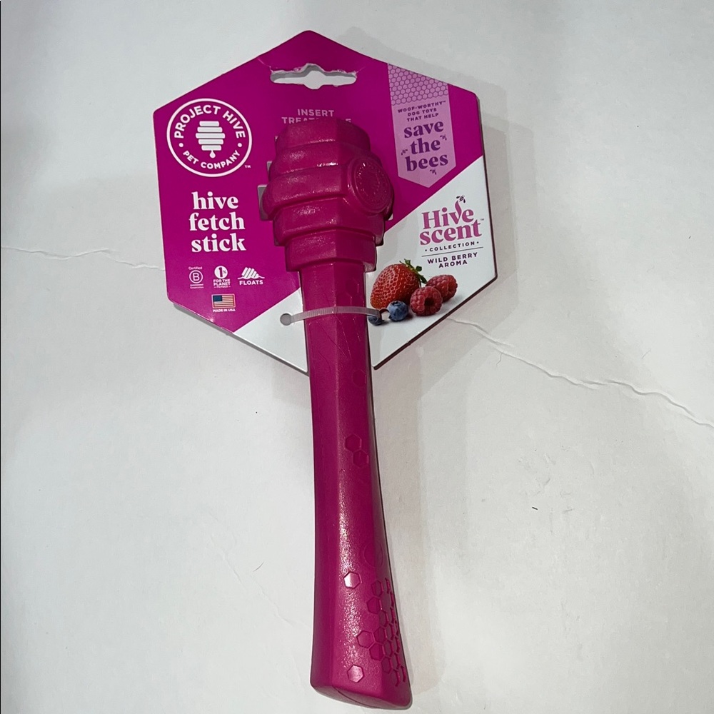 Pink Hive Fetch Stick Dog Toy
